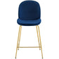 Scoop Gold Stainless Steel Leg Performance Velvet Counter Stool  - No Shipping Charges