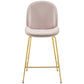 Scoop Gold Stainless Steel Leg Performance Velvet Counter Stool - No Shipping Charges