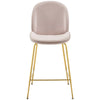 Scoop Gold Stainless Steel Leg Performance Velvet Counter Stool - No Shipping Charges