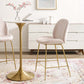 Scoop Gold Stainless Steel Leg Performance Velvet Counter Stool - No Shipping Charges