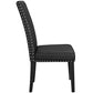 Modway Parcel Modern Faux Leather Upholstered Two Dining Chairs with Nailhead Trim in Black MDY-EEI-3553-BLK