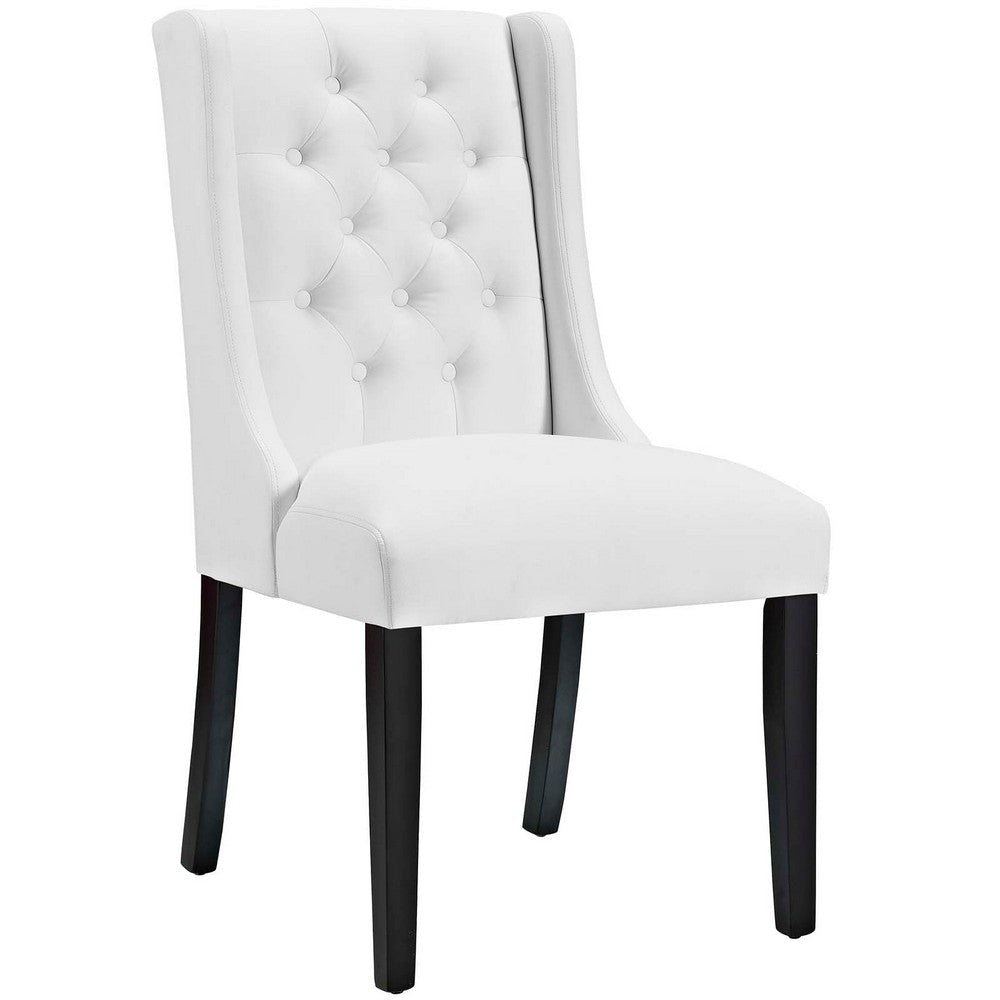 Modway Baronet Vinyl Set of 4 Four Dining Chair White MDY-EEI-3556-WHI