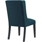 Modway Baronet Modern Tufted Upholstered Fabric Parsons Two Kitchen and Dining Room Chairs in Azure MDY-EEI-3557-AZU