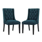 Modway Baronet Modern Tufted Upholstered Fabric Parsons Two Kitchen and Dining Room Chairs in Azure