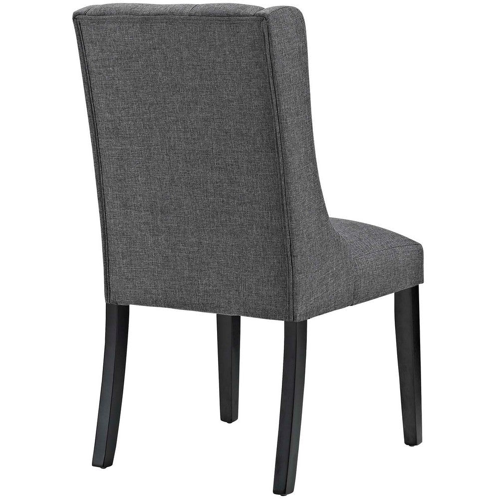 Modway Baronet Modern Tufted Upholstered Fabric Parsons Two Kitchen and Dining Room Chairs in Gray MDY-EEI-3557-GRY