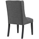 Modway Baronet Button Tufted Fabric Dining Chair - Set of 4 Grey MDY-EEI-3558-GRY
