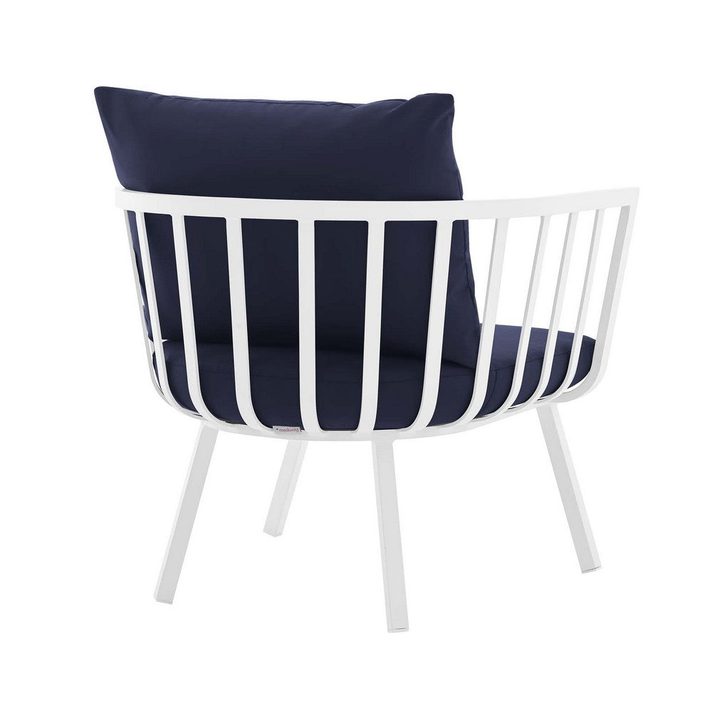Riverside Outdoor Patio Aluminum Armchair by Modway| Blue