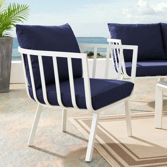 Riverside Outdoor Patio Aluminum Armchair by Modway| Blue
