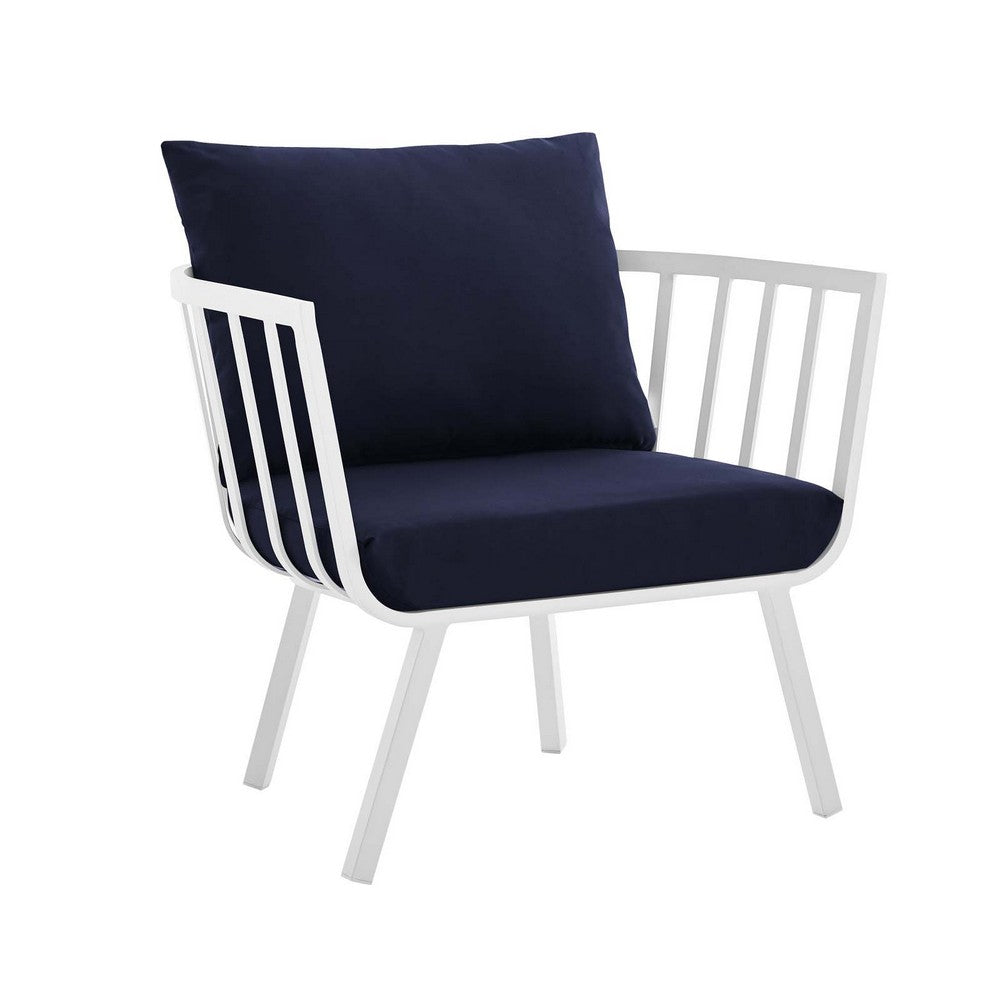 Riverside Outdoor Patio Aluminum Armchair by Modway| Blue