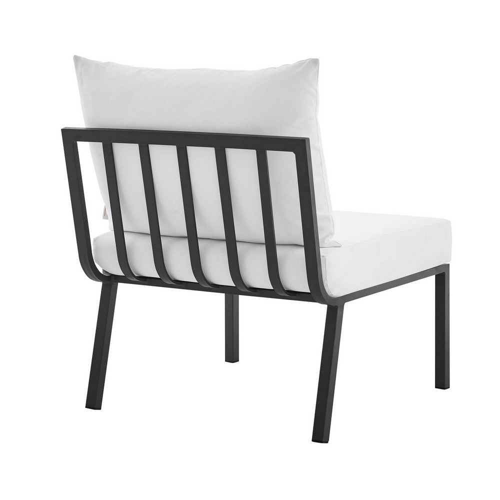 Riverside Outdoor Patio Aluminum Armless Chair by Modway| White