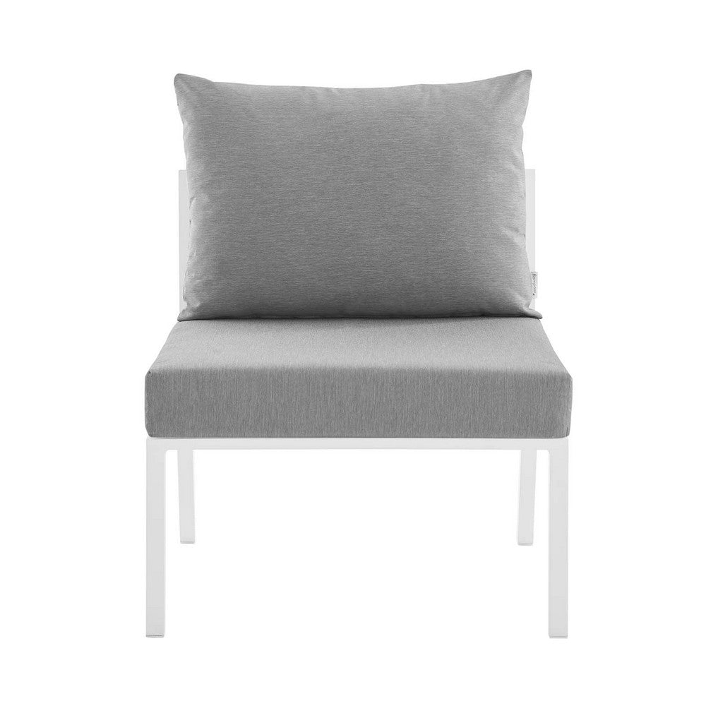 Riverside Outdoor Patio Aluminum Armless Chair by Modway| Gray