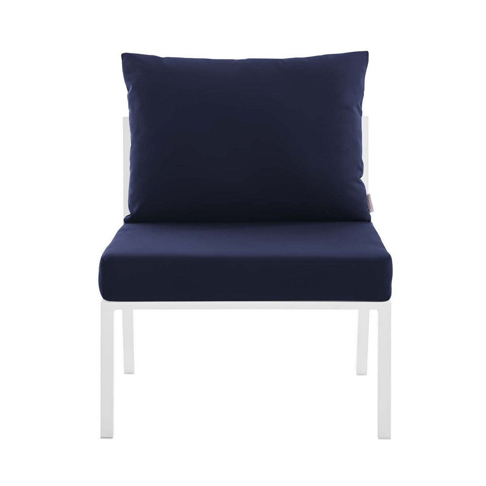 Riverside Outdoor Patio Aluminum Armless Chair by Modway| Blue