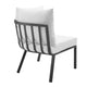 Riverside Outdoor Patio Aluminum Corner Chair by Modway| White