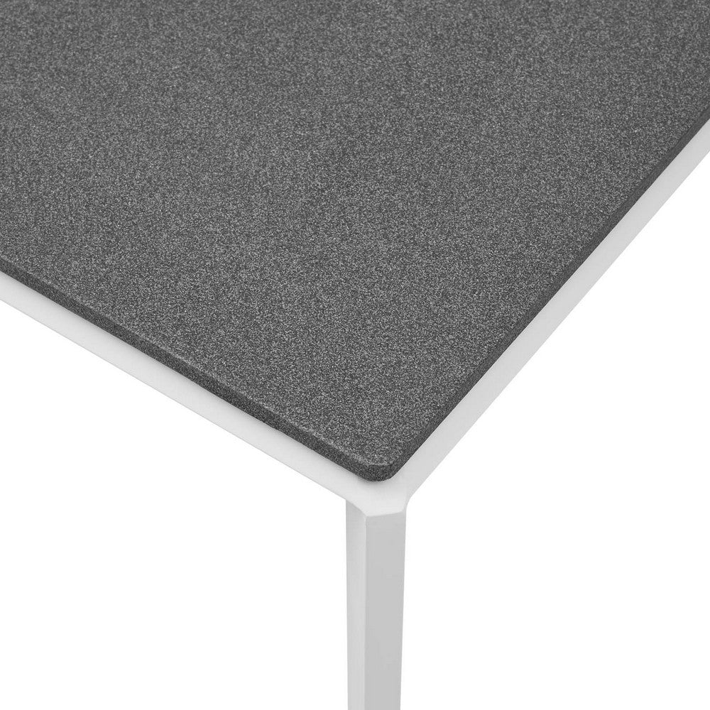 Riverside Aluminum Outdoor Patio Coffee Table by Modway| White
