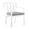 Baxley Stackable Outdoor Patio Aluminum Dining Armchair by Modway| Gray