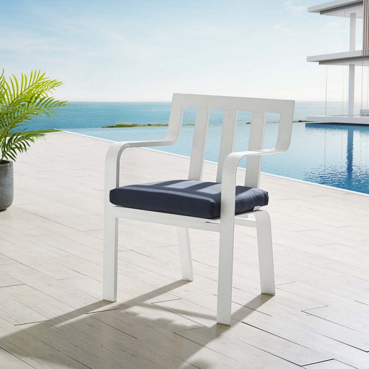 Baxley Stackable Outdoor Patio Aluminum Dining Armchair  - No Shipping Charges