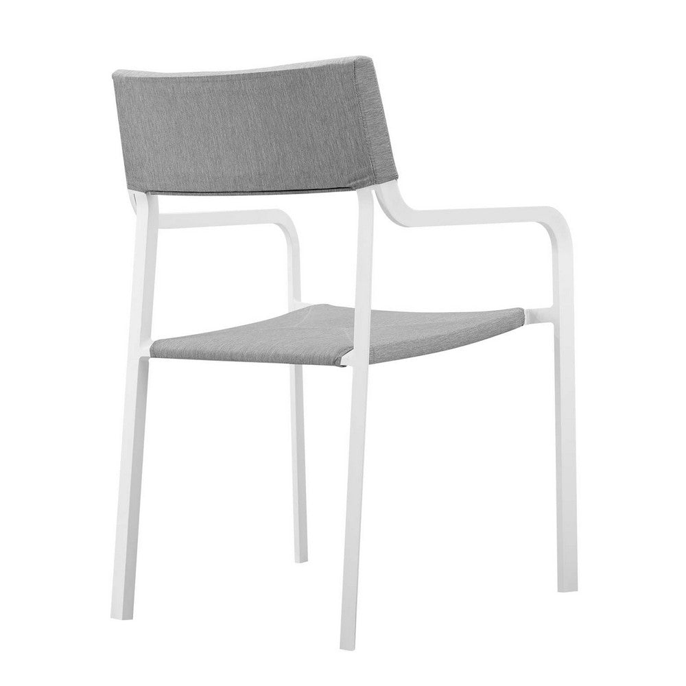 Raleigh Stackable Outdoor Patio Aluminum Dining Armchair by Modway| Gray