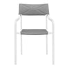 Raleigh Stackable Outdoor Patio Aluminum Dining Armchair by Modway| Gray