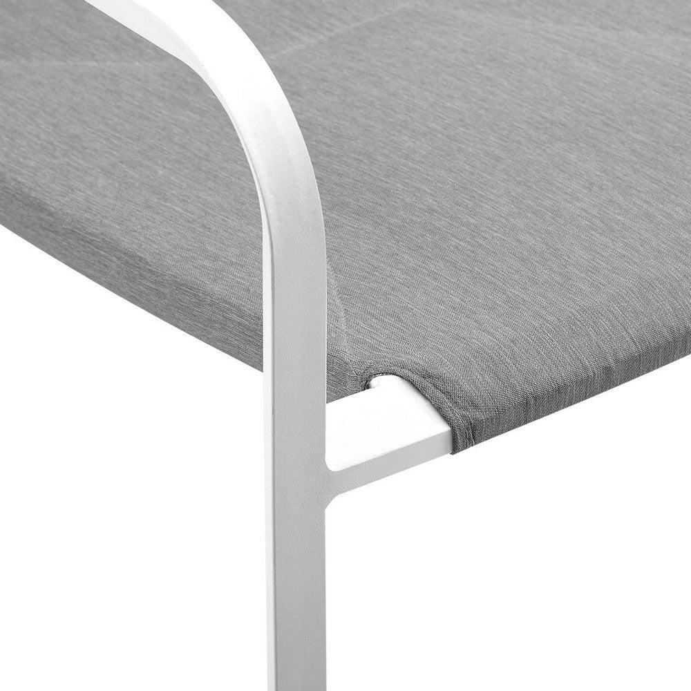 Raleigh Stackable Outdoor Patio Aluminum Dining Armchair by Modway| Gray