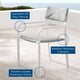 Raleigh Stackable Outdoor Patio Aluminum Dining Armchair by Modway| Gray