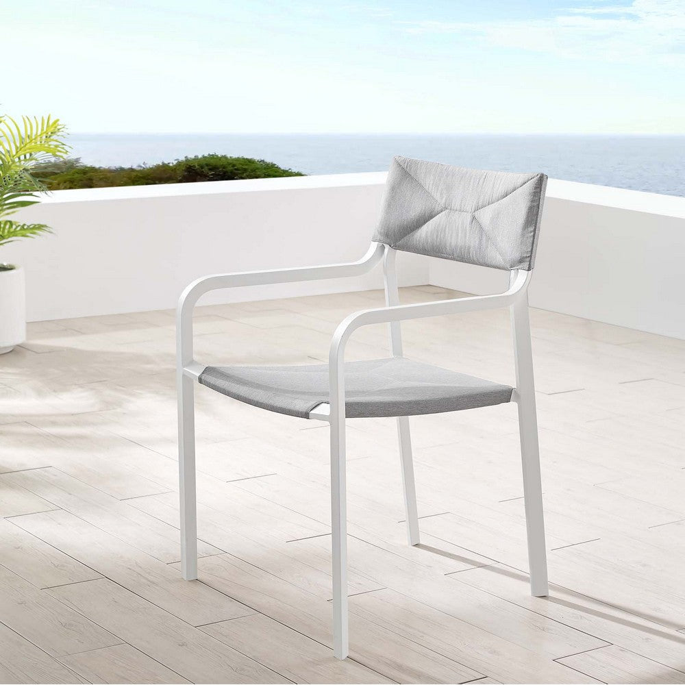 Raleigh Stackable Outdoor Patio Aluminum Dining Armchair - No Shipping Charges