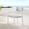 Raleigh Stackable Outdoor Patio Aluminum Dining Armchair by Modway| Gray