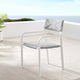 Raleigh Stackable Outdoor Patio Aluminum Dining Armchair by Modway| Gray