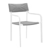 Raleigh Stackable Outdoor Patio Aluminum Dining Armchair by Modway| Gray