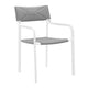 Raleigh Stackable Outdoor Patio Aluminum Dining Armchair by Modway| Gray