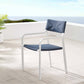 Raleigh Stackable Outdoor Patio Aluminum Dining Armchair - No Shipping Charges