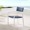 Raleigh Stackable Outdoor Patio Aluminum Dining Armchair - No Shipping Charges