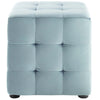 Contour Tufted Cube Performance Velvet Ottoman - No Shipping Charges MDY-EEI-3577-LBU