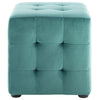 Contour Tufted Cube Performance Velvet Ottoman - No Shipping Charges