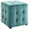 Contour Tufted Cube Performance Velvet Ottoman - No Shipping Charges