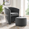 Divulge Performance Velvet Arm Chair and Ottoman Set by Modway| Gray