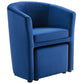 Divulge Performance Velvet Arm Chair and Ottoman Set - No Shipping Charges
