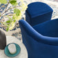 Modway Divulge Performance Velvet Armchair and Ottoman Set in Navy MDY-EEI-3607-NAV