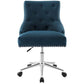 Regent Tufted Button Swivel Upholstered Fabric Office Chair - No Shipping Charges