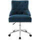 Regent Tufted Button Swivel Upholstered Fabric Office Chair by Modway| Blue