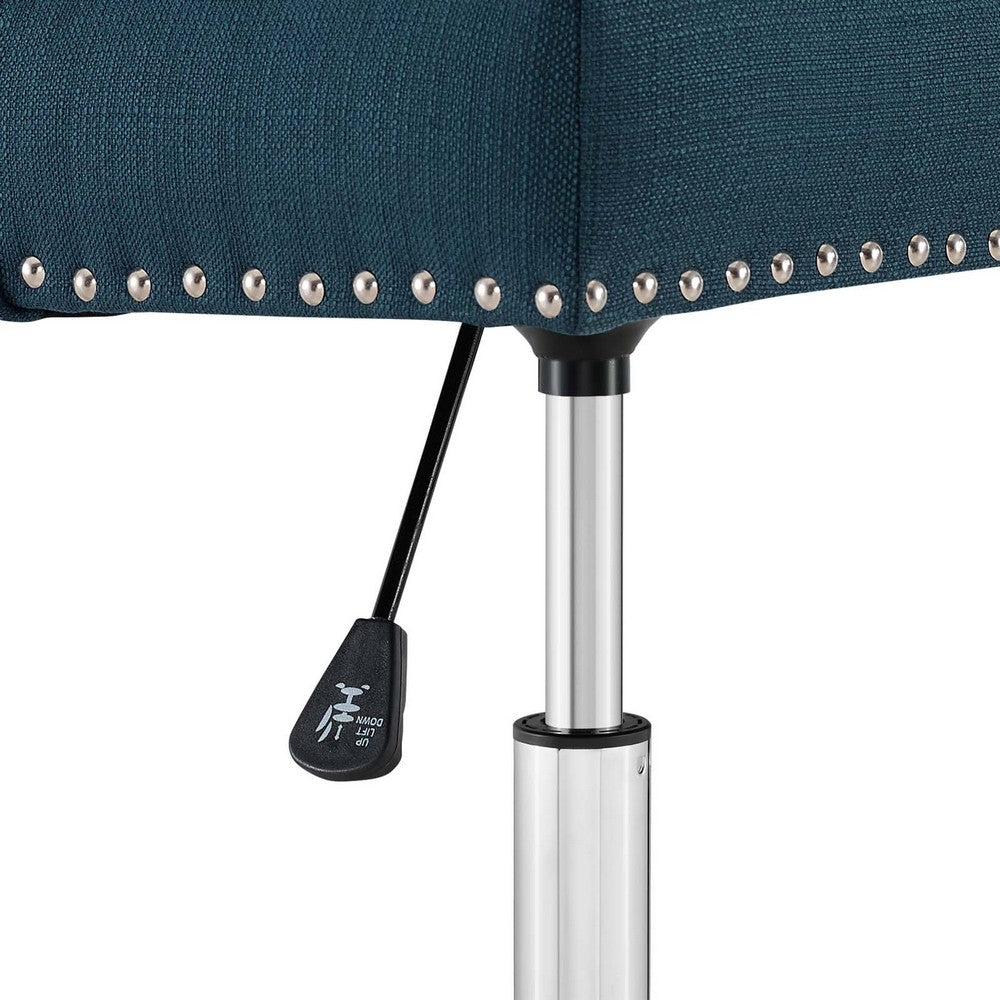 Regent Tufted Button Swivel Upholstered Fabric Office Chair by Modway| Blue