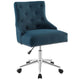 Regent Tufted Button Swivel Upholstered Fabric Office Chair by Modway| Blue