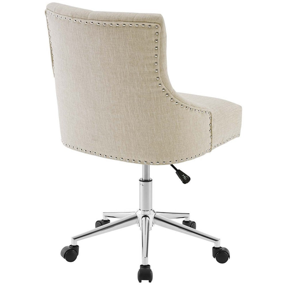 Regent Tufted Button Swivel Upholstered Fabric Office Chair - No Shipping Charges