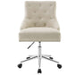 Regent Tufted Button Swivel Upholstered Fabric Office Chair - No Shipping Charges