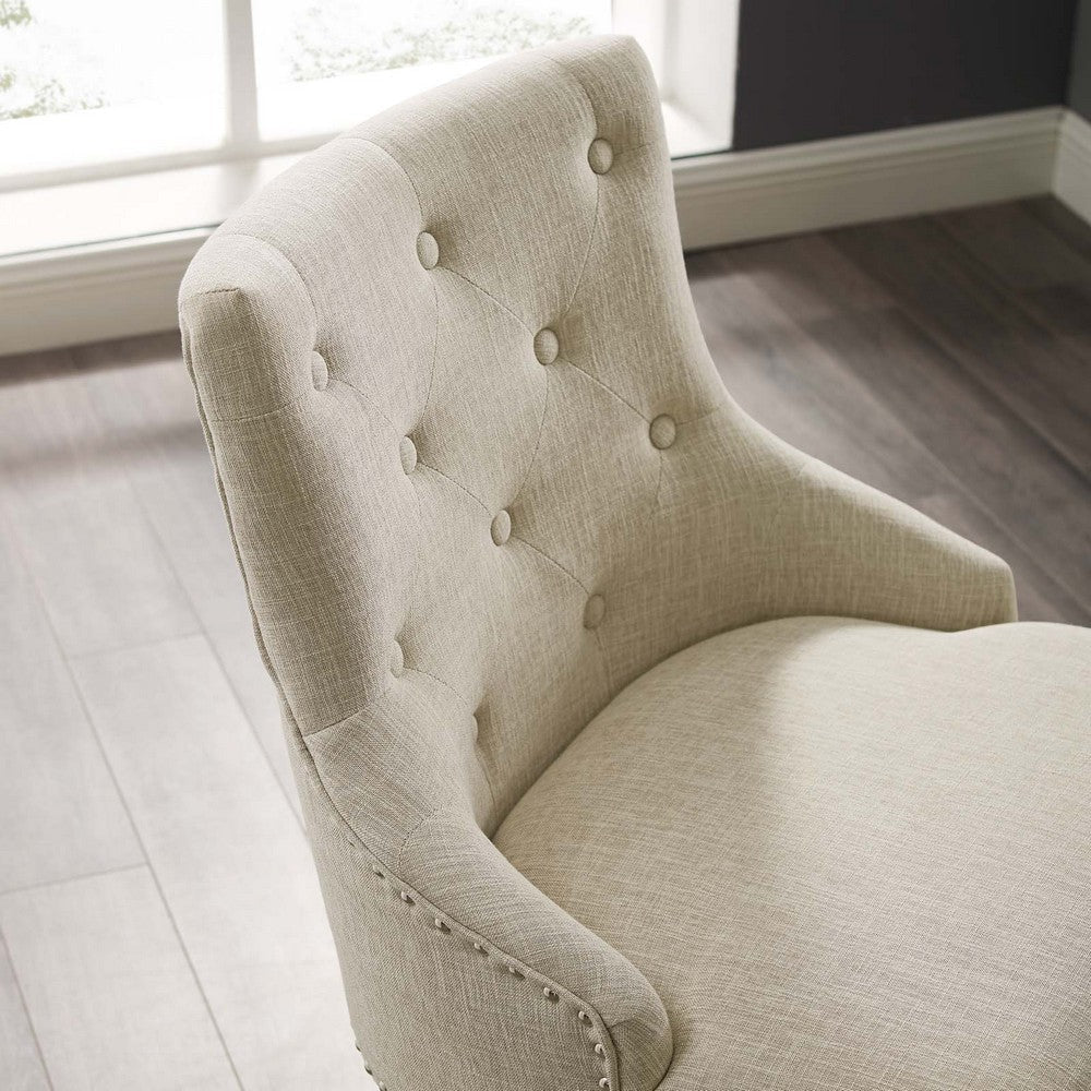 Regent Tufted Button Swivel Upholstered Fabric Office Chair - No Shipping Charges