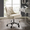 Regent Tufted Button Swivel Upholstered Fabric Office Chair - No Shipping Charges