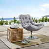 Brighton Wicker Rattan Outdoor Patio Swivel Lounge Chair  - No Shipping Charges