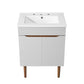 Modway Harvest Mid-Century Bathroom Vanity Cabinet 24 Inch Gray White MDY-EEI-3633-GRY-WHI