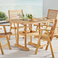 Hatteras 36" Square Outdoor Patio Eucalyptus Wood Dining Table  - No Shipping Charges