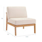 Sedona Outdoor Patio Eucalyptus Wood Sectional Sofa Armless Chair - No Shipping Charges