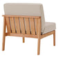 Sedona Outdoor Patio Eucalyptus Wood Sectional Sofa Armless Chair - No Shipping Charges